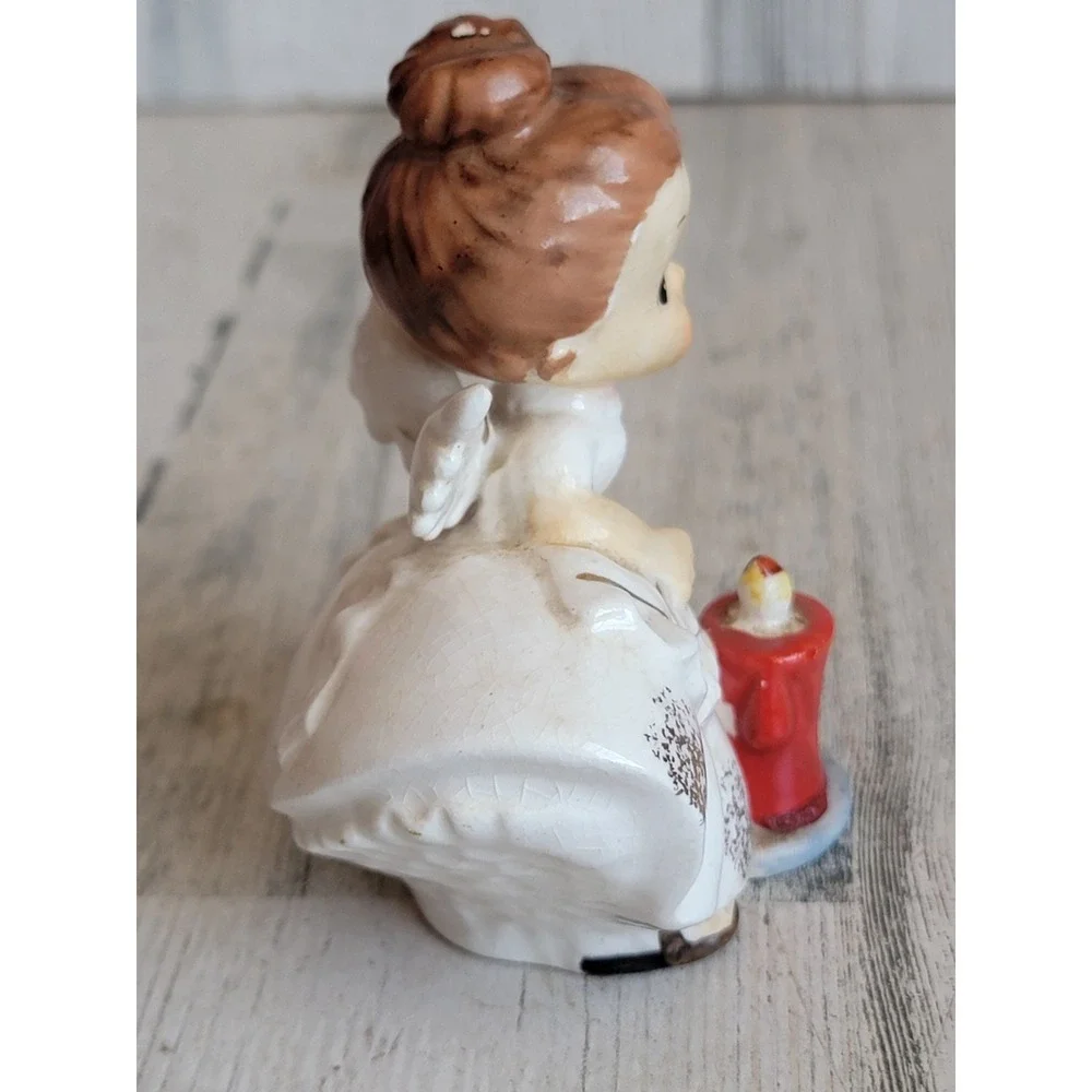 Vintage angel girl enesco Japanese candle unique Xmas religious figure